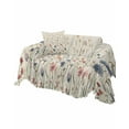 thumbnail image 1 of Blue Yellow Red Flower Sofa Couch Covers for Dogs,Washable Sectional Couch Slipcovers for Loveseat with Tassels,Retro Country Wild Floral Beige Non Slip Sofa Throw Cover Blanket Large 71''x102'', 1 of 8