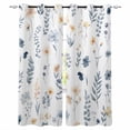 thumbnail image 1 of Blue Yellow Spring Floral Blackout Curtains for Bedroom 45 Inch Length 2 Panels Set, Watercolor Botanical Flowers Thermal Insulated Energy Saving Window Treatment Curtains Blackout Drapes 52"x45", 1 of 8