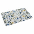 thumbnail image 1 of Blue Yellow Spring Floral Doormat Outdoor Entrance 24"x36", Elegant Summer Botanical Green Absorb Moisture Dirt Door Mats, Non-Slip Rubber Backing Floor Mats Indoor, Low-Profile Front Door Rugs, 1 of 9