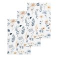 thumbnail image 1 of Blue Yellow Spring Floral Kitchen Dish Towels for Drying Dishes Set of 3, Watercolor Botanical Flowers Waffle Weave Microfiber Hand Tea Bathroom Towels Quick Dry & Absorbent Towel 15.7x23.6, 1 of 7