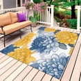 thumbnail image 1 of Blue Yellow Spring Floral Outdoor Rug 3x5 Ft, Non Slip Washable Area Rug, Summer Botanical Elegant Patio Rugs Carpet Runner, Large Floor Mat for Indoor/Outdoor Deck Porch Camping, 1 of 8