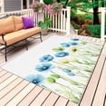 thumbnail image 1 of Blue Yellow Spring Floral Outdoor Rug for Patio/Deck/Porch, Non-Slip Large Area Rug 5 x 7 Ft, Flowers Summer Botanical Indoor Outdoor Rugs Washable Area Rugs, Reversible Camping Rug Carpet Runner, 1 of 8