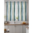 thumbnail image 1 of Blue Yellow Striped Sheer Kitchen Tier Curtains 45 Inch length,Rod Pocket Half Curtains & Drapes,Modern Stripes Art Watercolor Light Filtering Cafe Bathroom Window Treatments 2 Pcs 27.5"W x 45"L, 1 of 7