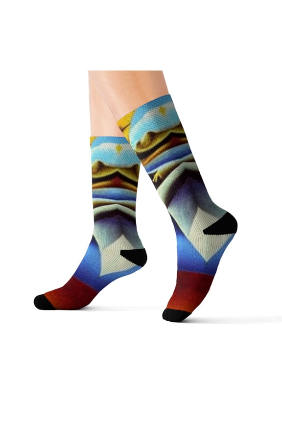 'Blue & Yellow' Sublimation Socks