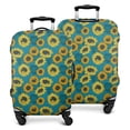 thumbnail image 1 of Blue Yellow Sunflower Pattern Luggage Cover Fashion Suitcase Cover Baggage Covers Fit 25-28 Inch Luggage (Go Travel), 1 of 5