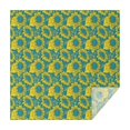 thumbnail image 1 of Blue Yellow Sunflower Pattern Square Tablecloth,Waterproof Square Table Cover,Wipeable Spillproof Washable Table Cover for Home Kitchen Party Decor 60"x60"(152x152cm), 1 of 6