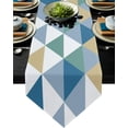 thumbnail image 1 of Blue Yellow Triangle Repeated Geometry Table Runner Table Art Home Party Country Wedding Decoration Tablecloth Table Runners, 1 of 5