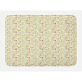 thumbnail image 1 of Blue Yellow Vintage Bath Mat, Colorful Squares and Rectangles in Rounded Corners Pattern, Plush Bathroom Decor Mat with Non Slip Backing, 29.5" X 17.5", White and Multicolor, by Ambesonne, 1 of 2