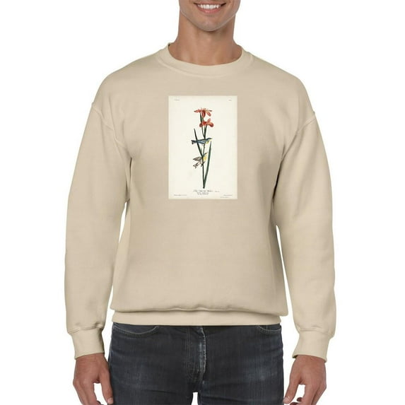 Blue Yellow-back Warbler Sweatshirt Men -John James Audubon Designs, Male 4X-Large