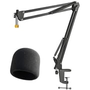 Blue Yeti Microphone Stand with Foam Cover - Suspension Boom Scissor Arm Stand and Mic Windscreen Pop Filter Compatible with Blue Yeti Microphone by YOUSHARES