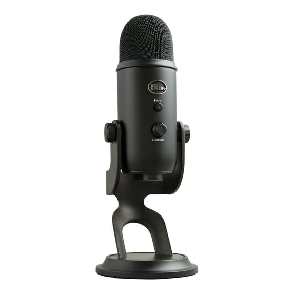 Blue Yeti USB Microphone for PC, Mac, Gaming, Recording, Streaming, Podcasting, Plug and Play, Blackout
