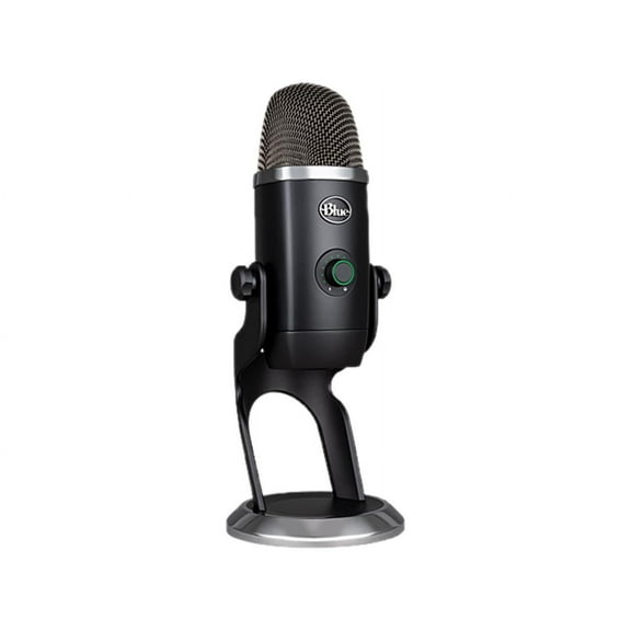 Blue Yeti X Professional USB Condenser Microphone for PC, Mac, Gaming, Recording, Streaming, Podcasting on PC, Desktop Mic with High-Res Metering, LED Lighting, Blue VO!CE Effects - Black