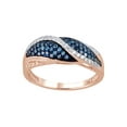 thumbnail image 1 of AFFY Blue & White Natural Diamond Fashion Ring In 10k Rose Gold (0.5 Cttw), 1 of 1