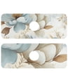 thumbnail image 1 of Blue and Beige Magnolias Kitchen Sink Splash Guard, Silicone Sink Faucet Mat Dry Out the Kitchen Bathroom, 1 of 7