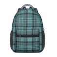 thumbnail image 1 of Blue and Black Checkered Pattern Backpack for School, Cute School Bag with Adjustable Shoulder Straps and Padded Back, 15.3"x11"x6.7", 1 of 5