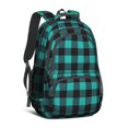 thumbnail image 1 of Blue and Black Checkered Pattern Backpack for School, Cute School Bag with Adjustable Shoulder Straps and Padded Back, 16.9"x12.6"x5.9", 1 of 5