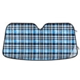 thumbnail image 1 of Blue and Black Plaid Car Windshield Sun Shade Foldable Car Front Window Visor Heat and UV Protection 53x23.5, 1 of 8