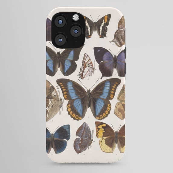 Blue and Brown Butterfly Specimen Collage Tough Case for Apple iPhone ...