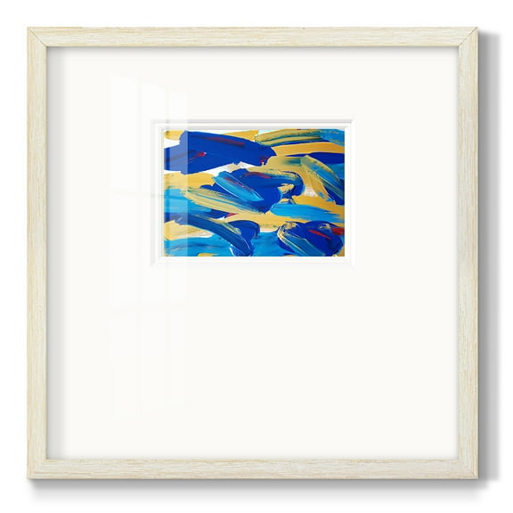 Blue and Gold Abstrat IPremium Framed Print
