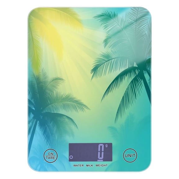 Blue and Green Gradient Food Scale Digital Kitchen Scale Waterproof Grams Ounces lbs for For Baking and Cooking