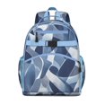 thumbnail image 1 of Blue and Grey Abstract Art Artwork Backpack for School,Cute School Bag,Schoolbag with Adjustable Shoulder Straps & Padded Back,15.25"x11.5"x5.25", 1 of 6