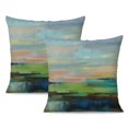 thumbnail image 1 of Blue and Grey Abstract Art Pillow Covers: 20x20 Inch Set of 2, Modern Gallery Decorative - Enhances Cozy Appeal for Bedroom, Sofa, Living Room, 1 of 7