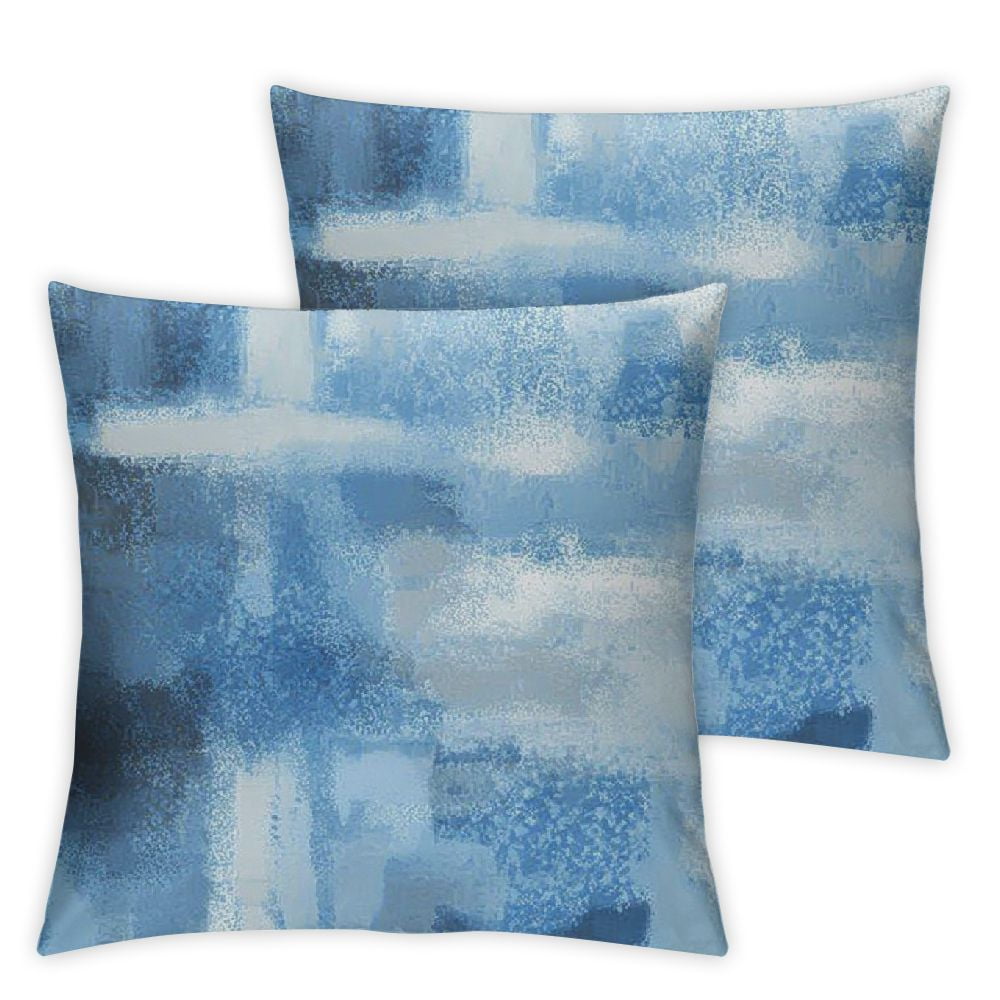 Blue and Grey Art Modern Decorative Gray Throw Pillows Covers Cushion Cover for Bedroom Sofa ...