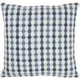 thumbnail image 1 of Blue and Ivory Gingham Pattern Throw Pillow, 1 of 5