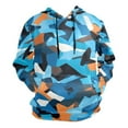 thumbnail image 1 of Blue and Orange Abstract Pattern Seamless Men’s Hoodies Sweatshirt Fleece Jackets Long Sleeve Sweatshirts, 1 of 5