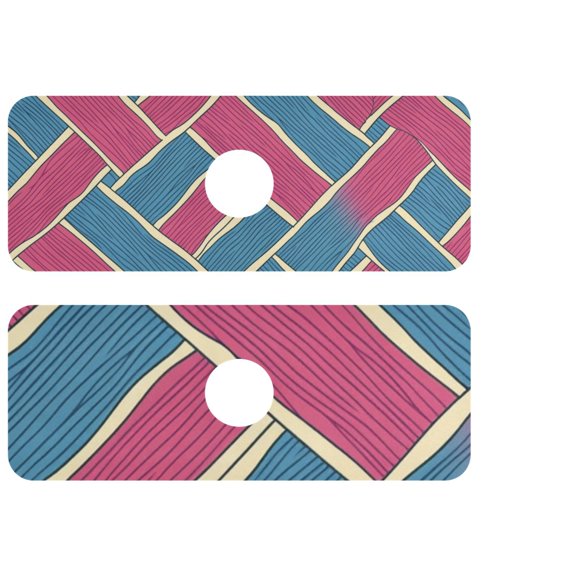 Blue and Pink Line Kitchen Sink Splash Guard, Silicone Sink Faucet Mat Dry Out the Kitchen Bathroom