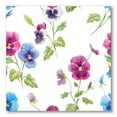 thumbnail image 1 of Blue and Pink Pansy Flowers II 30 in x 30 in Painting Canvas Art Print, by Designart, 1 of 4