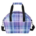 Blue and Purple Checkerboard Pattern Insulated Lunch Bag Reusable ...