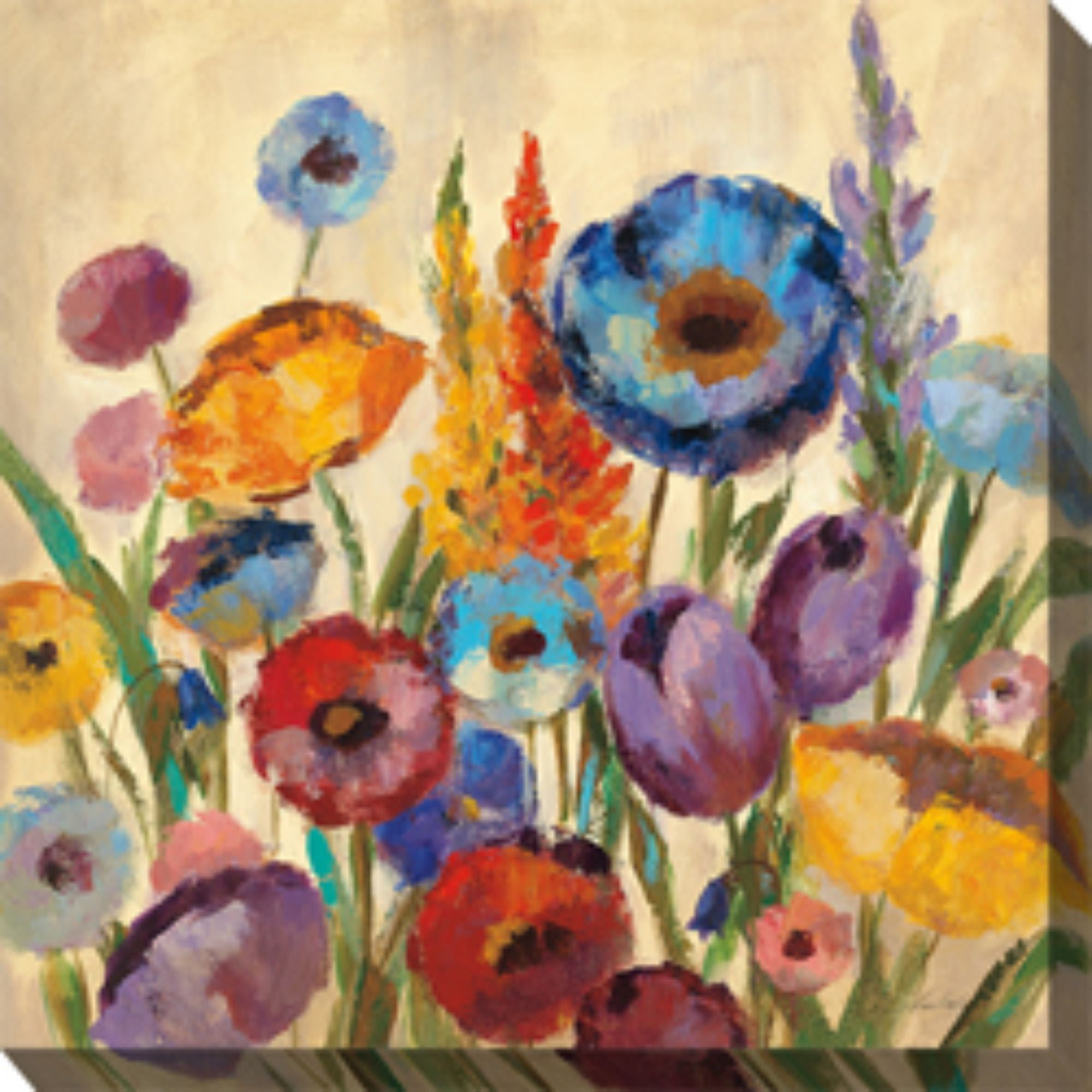 Vibrant Floral Canvas Print for Indoor/Outdoor Use