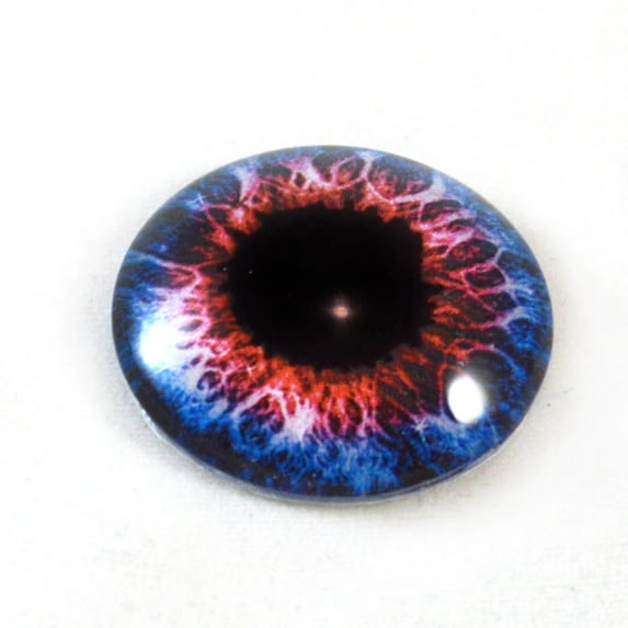 Blue and Red Fantasy Glass Eyes