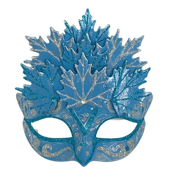 Blue and Silver Snowflake Mask (Each)