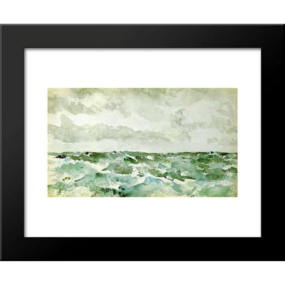 Blue and Silver The Chopping Channel 20x24 Framed Art Print by James McNeill Whistler