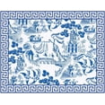 thumbnail image 1 of Blue and White Blue Willow Toile Chinoiserie Paper Placemats Disposable - 11” x 17”, 1 of 3