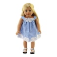 thumbnail image 1 of Blue and White Checkered Dress for 18 inch dolls, 1 of 2