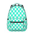 thumbnail image 1 of Blue and White Checkered Pattern Backpack for School, Cute School Bag with Adjustable Shoulder Straps and Padded Back, 15.3"x11"x7.1", 1 of 5