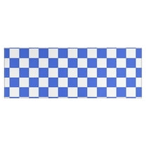 Blue and White Checkered Pattern Kitchen Rug Mat,Kitchen Runner Rugs Non Skid Washable,Decorative Kitchen Floor Mats for Kitchen,Sink,Laundry,17"X47"