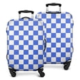 thumbnail image 1 of Blue and White Checkered Pattern Luggage Cover Fashion Suitcase Cover Baggage Covers Fit 25-28 Inch Luggage (Go Travel), 1 of 5