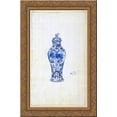 thumbnail image 1 of Blue and White Covered Urn 24x16 Gold Ornate Wood Framed Canvas Art by James McNeill Whistler, 1 of 2