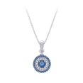 thumbnail image 1 of Blue and White Diamond Fashion Pendant with Chain in 10K White Gold (3/4 cttw), 1 of 2