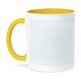 thumbnail image 1 of 3dRose, Blue and White Graph Paper Effect, 11oz Two-Tone Yellow Mug, 1 of 3