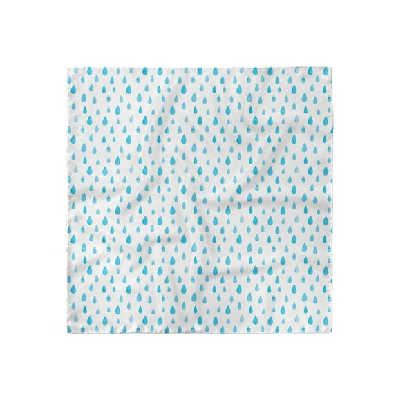 Blue and White Head Scarf, Watercolor Raindrops, Head Wrap, 3 Sizes, by Ambesonne