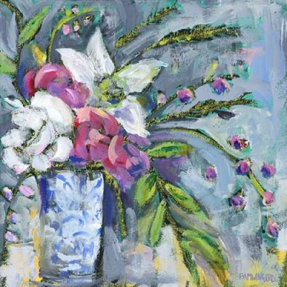 Blue and White Lavender II Canvas Art - Pamela J Wingard (24 x 24)