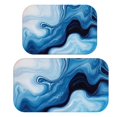 thumbnail image 1 of Blue and White Marble Pattern Bath Mat Set Of 2,Non-Slip Rug for Bathroom,Kitchen,Bedroom,Entrance, 30x17 and 23.5x15.7 Inches, 1 of 5