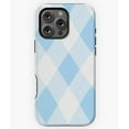 thumbnail image 1 of Blue and White Plaid Pattern Design N6954 Phone Case for iPhone 17 16 15 14 13 12 11 Pro Max, 1 of 2