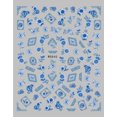 thumbnail image 1 of Blue and White Porcelain Nail Stickers Vintage Style Self-Adhesive DIY Nail Strip Decoration WG845, 1 of 5