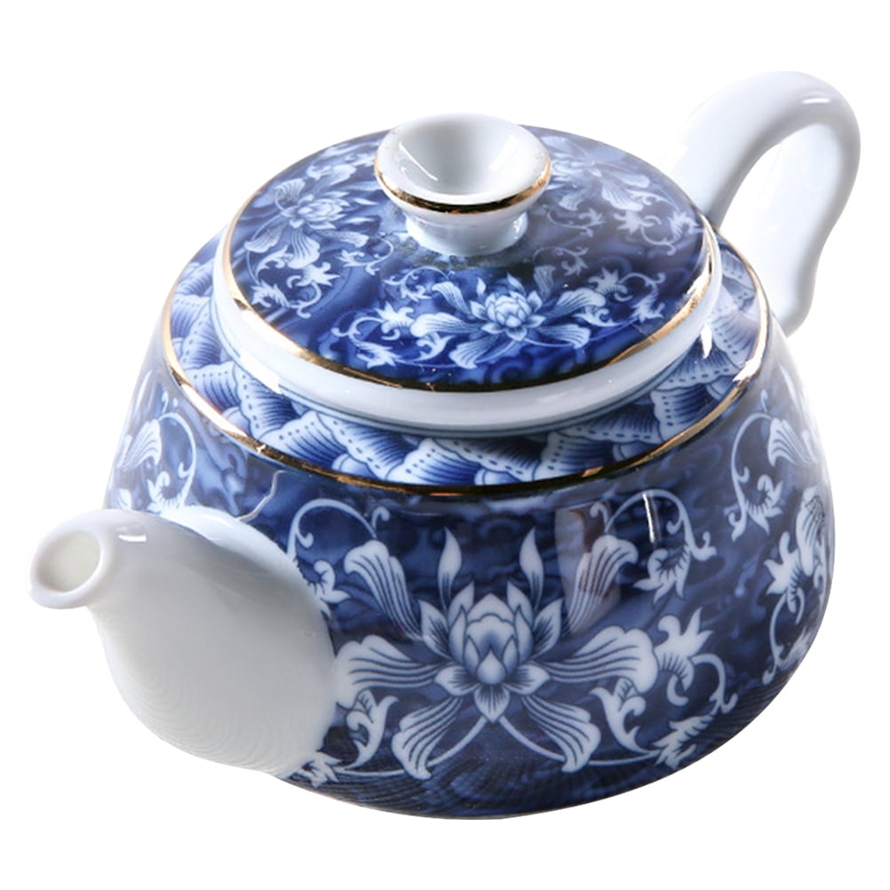 Blue and White Porcelain Teapot Mini Ceramic Teapots Loose Leaf Vintage
